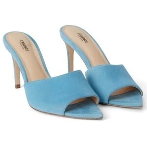 L'AGENCE  LOLITA OPEN TOE MULES‎  OCEAN SUEDE